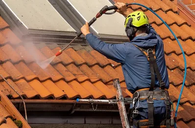 Démoussage et hydrofuge de toiture à Entrages